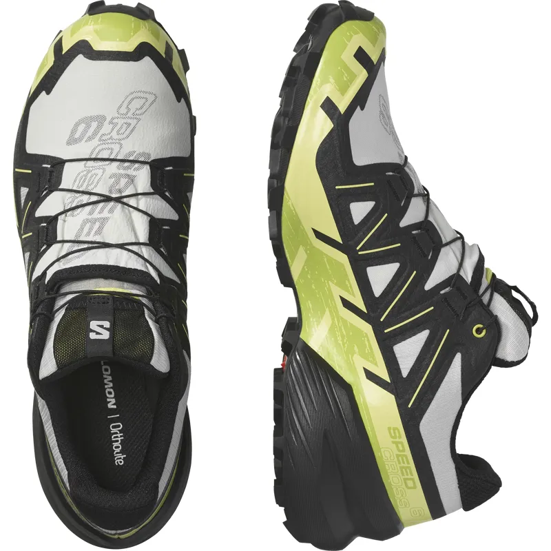 Salomon Speedcross 6 GTX Men's Trail Running Shoe in Lunar Rock/Black/Sunny Lime-2